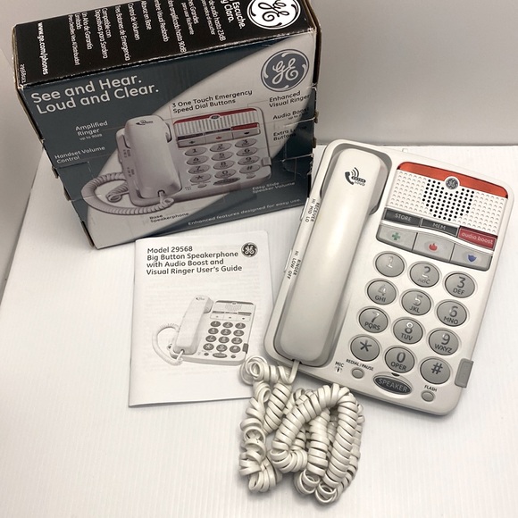 GE 29568GE1 Telephone Mild Hearing Loss Extra Lg Buttons Amplified Ringer Used - Picture 1 of 8